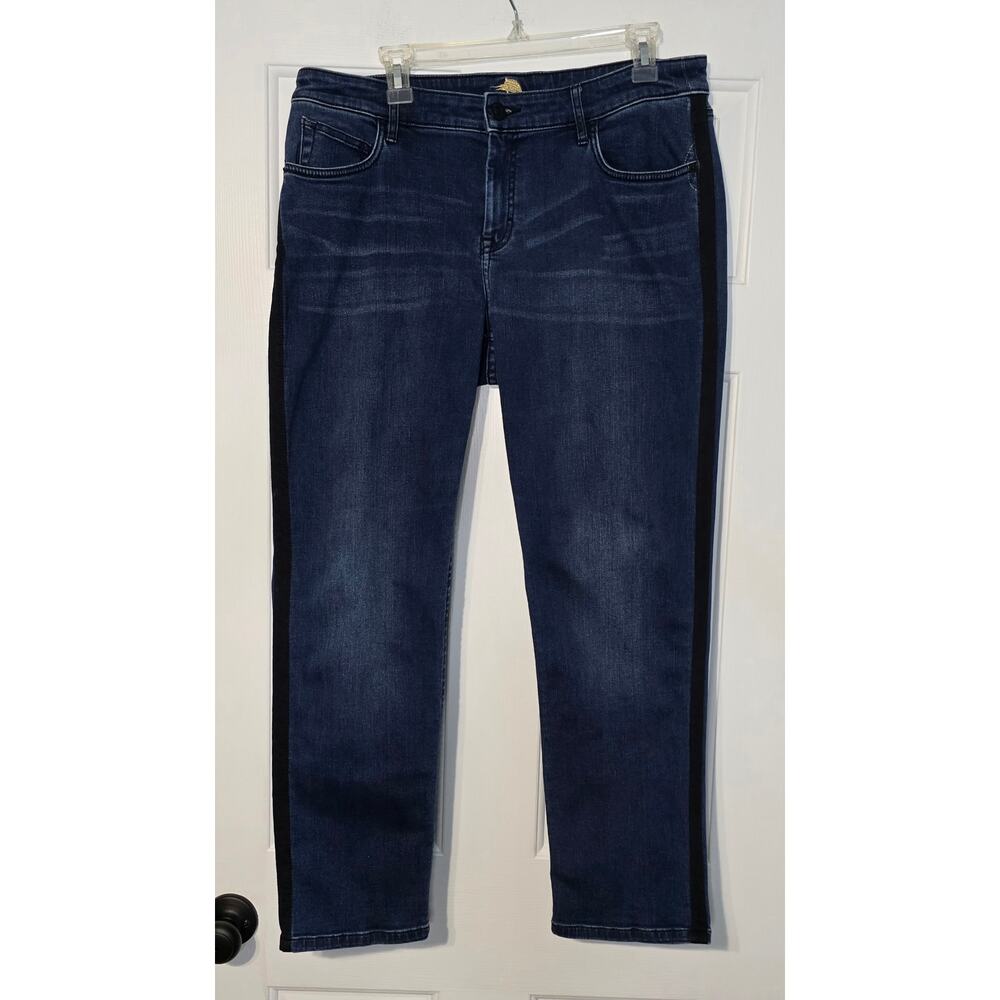Tommy Bahama Denim Boyfriend Jeans Blue Wash Side‎ Stripe Size 32x29